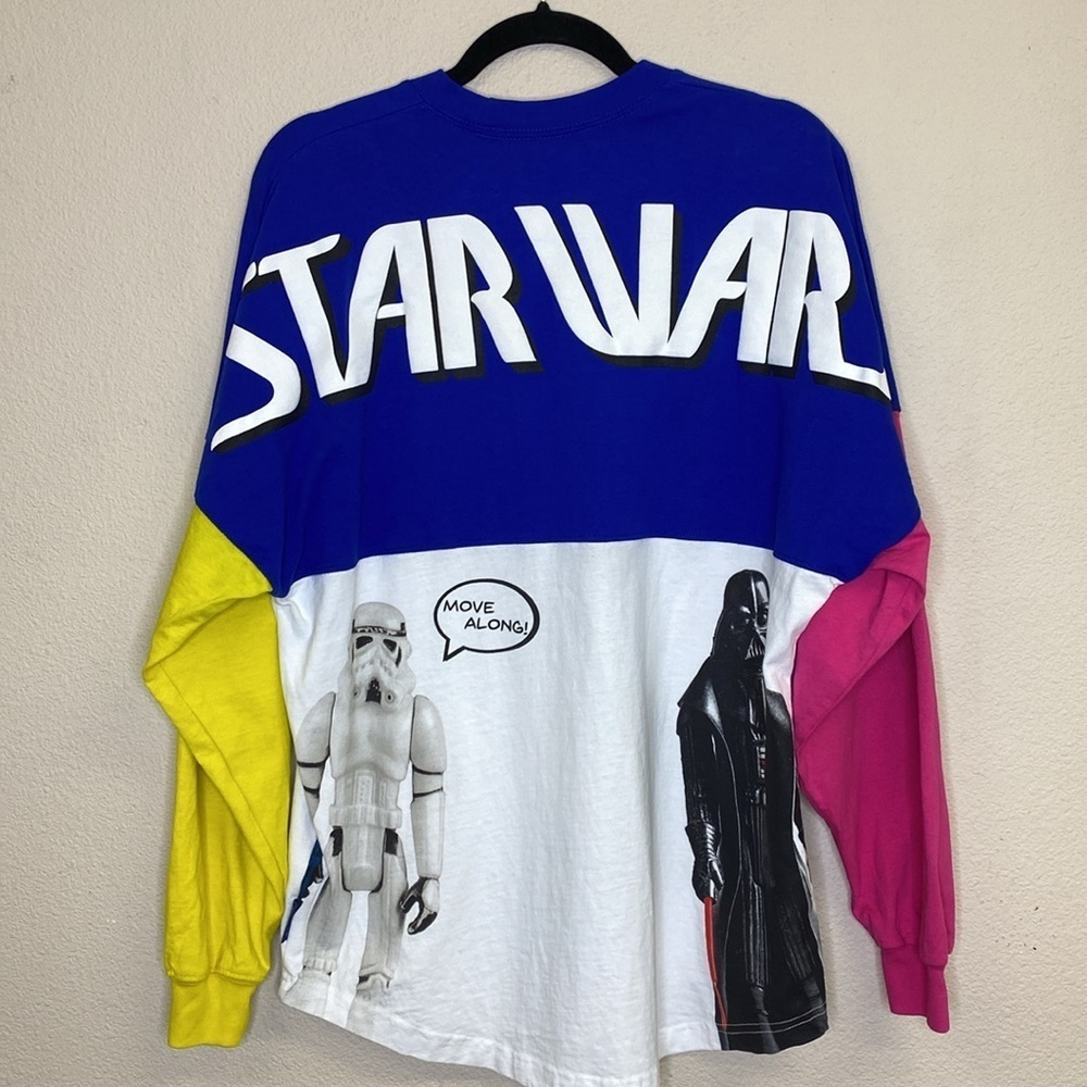 Disney Star Wars SPIRIT JERSEY Vintage Action Figures Colorblock Size Small - Picture 5 of 10